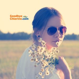Spring hair Goodbye Chlorine anti-chlorine products for swimmers.