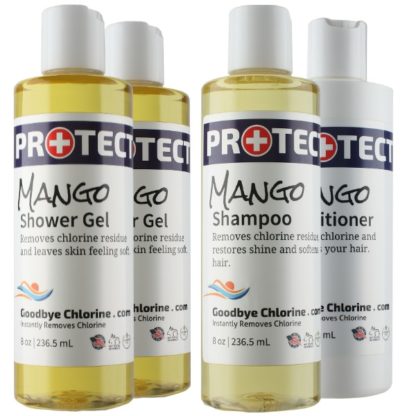 Anti-Chlorine shower Gel, Shampoo and Conditioner