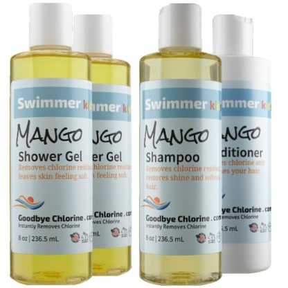 Anti-Chlorine Shampoo and Conditioner Instantly Removes Chlorine.