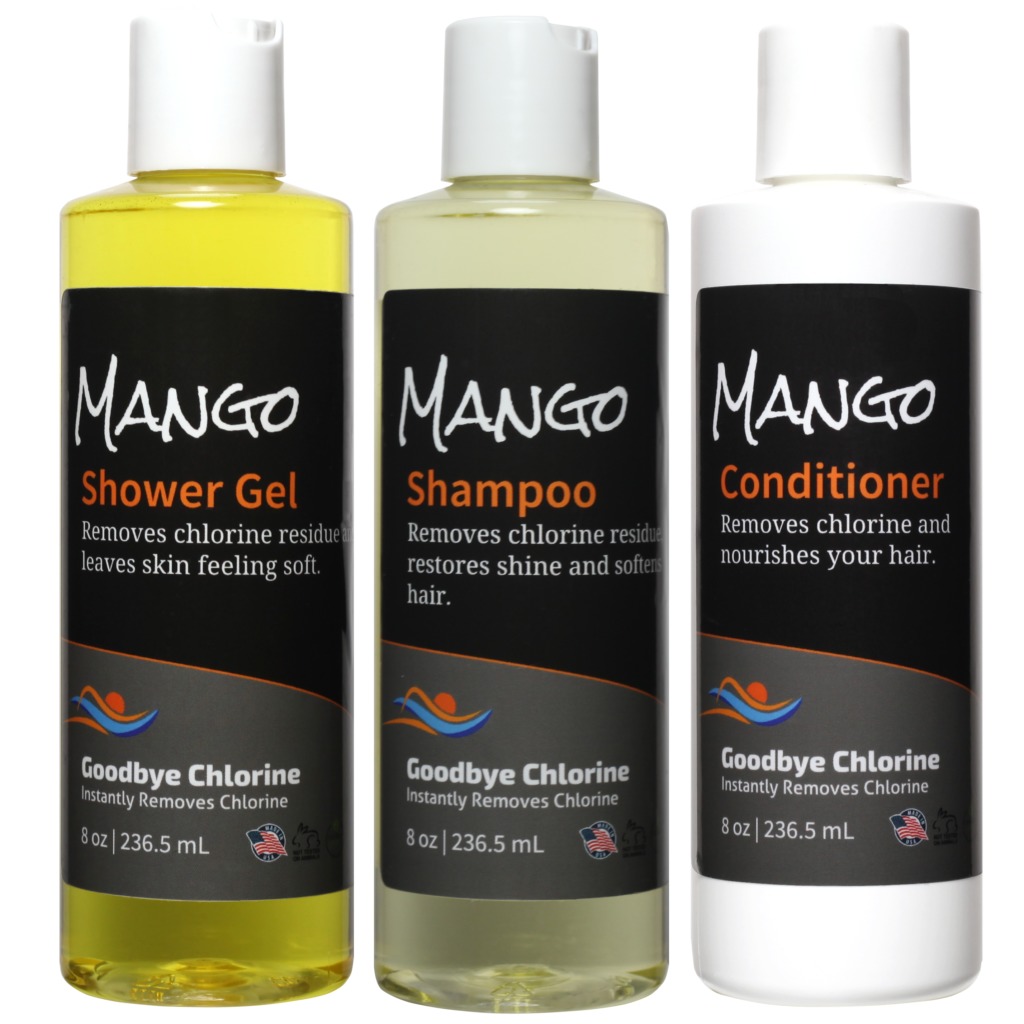 AntiChlorine Shampoo, Conditioner and Shower Gel Goodbye Chlorine