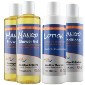 Anti-Chlorine Shower Gel, Lotion and Conditioner