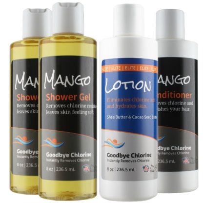 Anti-Chlorine Shower Gel, Lotion and Conditioner